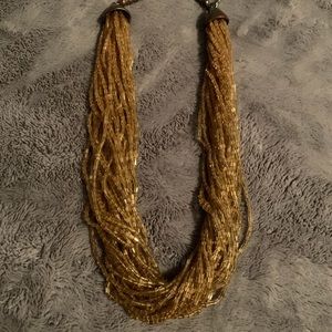 Gold beaded necklaces